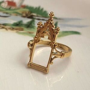 Free People Gold Gothic Arch Statement Ring